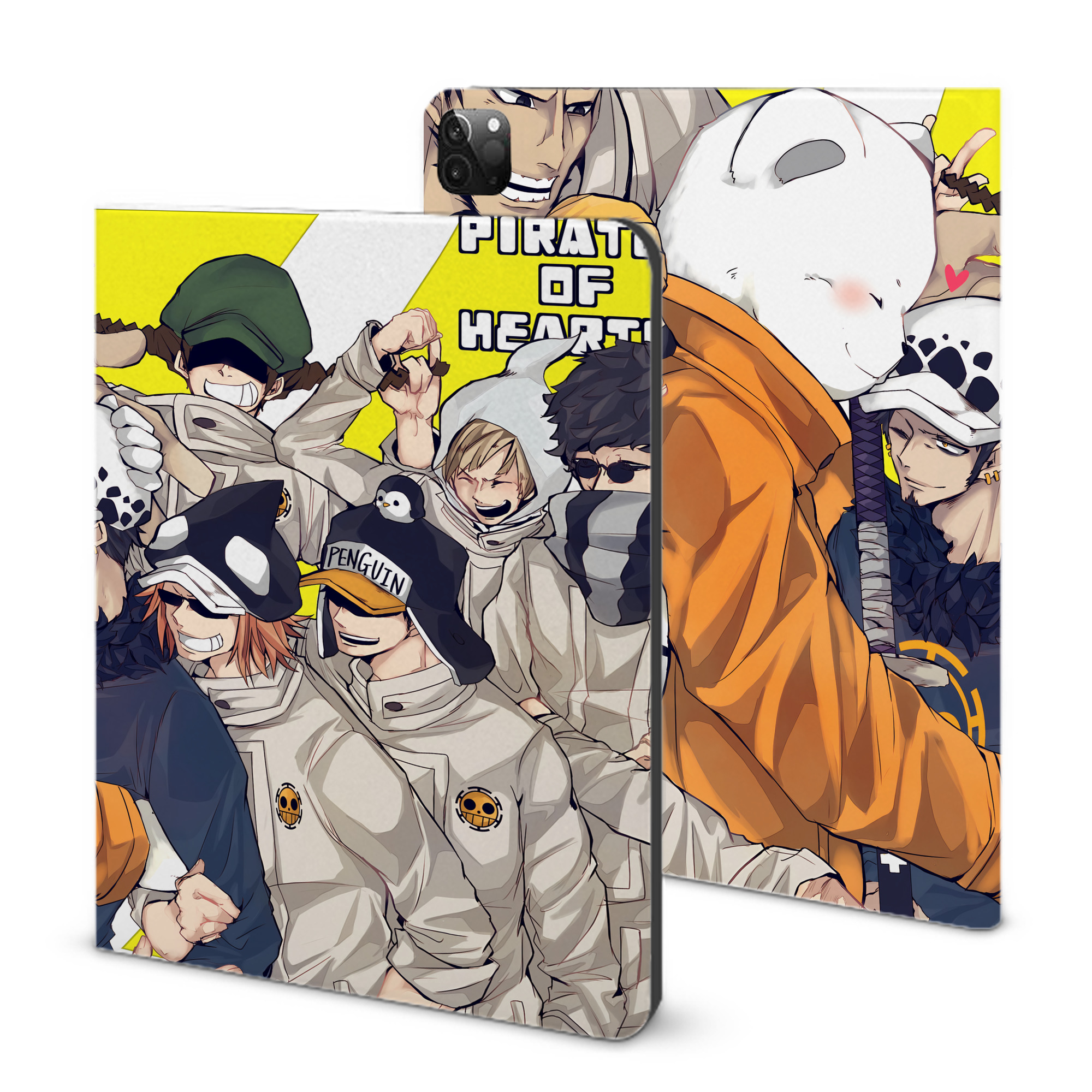 （画像用） ワンピース ONE PIECE IPadケース ペンホルダー付き ブックスタイルデザイン
